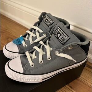 Converse Axel Mid Grey/Black Size 4 NWT
